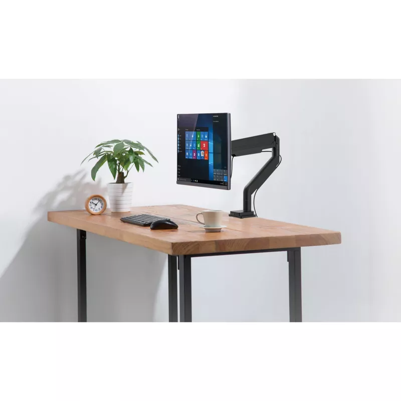Uchwyt stołowy InLine z podnośnikiem i USB/Audio do max. 82 cm 32 cale 9 kg