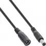 Przedłużacz DC InLine, wtyk/gniazdo DC 5,5x2,1mm, czarny, 0,5m
