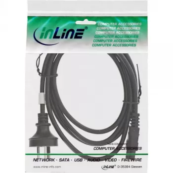 Kabel zasilający InLine Australia, do notebooka, czarny, 2m
