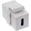Moduł InLine USB 3.1 Snap-In, USB-C F/F, biała obudowa