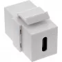 Moduł InLine USB 3.1 Snap-In, USB-C F/F, biała obudowa