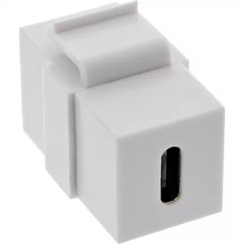 Moduł InLine USB 3.1 Snap-In, USB-C F/F, biała obudowa