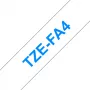Taśma do drukarki etykiet Brother TZE-FA4 niebieska na białym