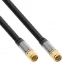 Kabel SAT InLine Premium, 4x ekranowany, 2x wtyk F, >110dB, czarny, 3m