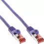 InLine Patch kabel S/FTP PiMF Cat.6 250MHz PVC miedź fioletowy 0.25m