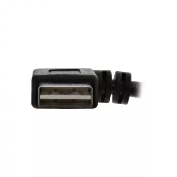 Kabel Smart InLine USB 2.0, kątowy + odwracalny Typ A męski / żeński, czarny, 2m