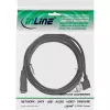 Kabel Smart InLine USB 2.0, kątowy + odwracalny Typ A męski / żeński, czarny, 2m