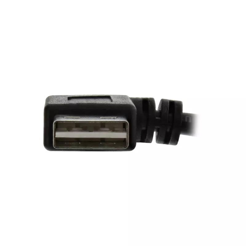Kabel InLine USB 2.0 Smart kabel kątowy + odwracalny Typ A męski / żeński czarny 0,2m
