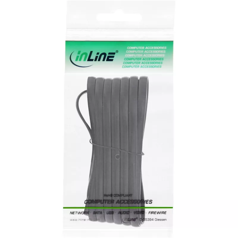 Kabel modułowy InLine RJ12 męski / męski 6P6C 1m
