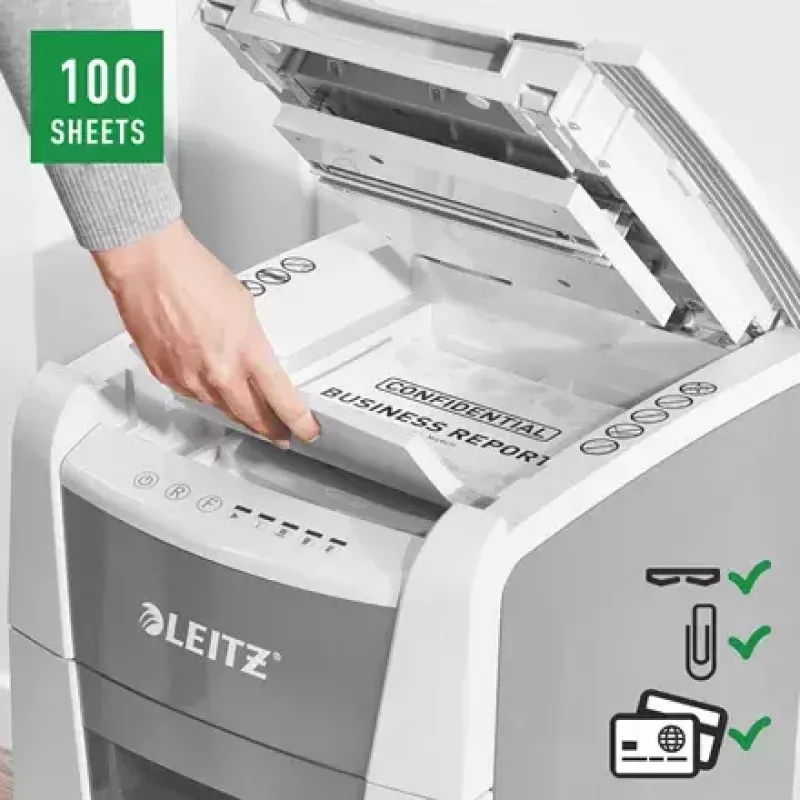 Leitz IQ Autofeed Small Office 100 Automatyczna Niszczarka do Papieru P5