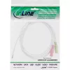 InLine Kabel przejściówki audio do zestawu słuchawkowego 3,5 mm męski 4-pin / 2x 3,5 mm, biały, 1 m