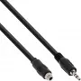 adapter kablowya audio InLine, 3,5 mm stereo męski/żeński z gwintem, 0,6 m