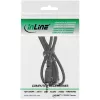 adapter kablowya audio InLine, 3,5 mm stereo męski/żeński z gwintem, 0,6 m