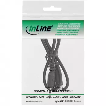 adapter kablowya audio InLine, 3,5 mm stereo męski/żeński z gwintem, 0,6 m