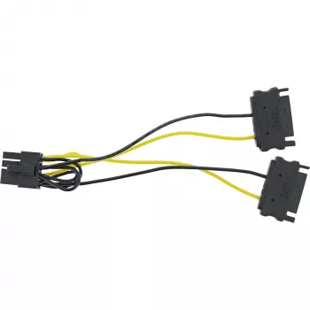 InLine adapter kablowya zasilania, 2x SATA męski / 8-pin PCI-Express męski, 0,15 m