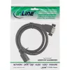 Adapter HDMI 4K2K typu A męski / A żeński z kołnierzem 0,6 m InLine 17500B