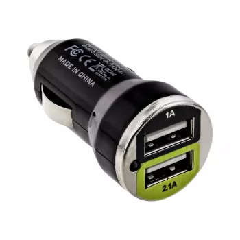 InLine USB DUAL+ KFZ zestaw do ładowania, zasilacz z kablem spiralnym 1 m