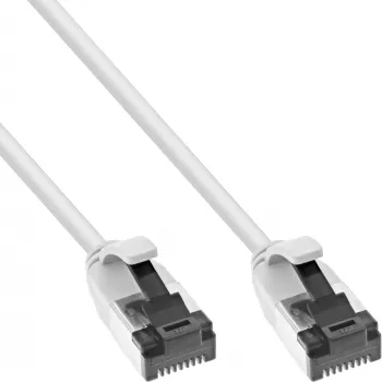 InLine Patch kabel cienki, U/FTP, Cat.8.1, TPE bezhalogenowy, biały 0,5 m