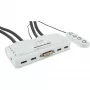 Przełącznik KVM InLine 4-portowy DVI-D + USB + Audio z 2 kompletami kabli