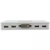 Przełącznik KVM InLine 4-portowy DVI-D + USB + Audio z 2 kompletami kabli