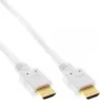 InLine High Speed HDMI kabel with Ethernet, M/M, biały, złote styki, 2m
