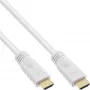 InLine High Speed HDMI kabel with Ethernet, M/M, biały, golden contacts, 7.5m
