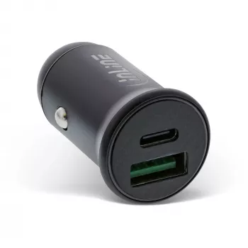 InLine ładowarka samochodowa USB adapter zasilający power delivery, USB-A + USB-C, czarna