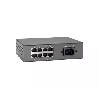 LevelOne 8-Port Fast Ethernet PoE Switch, 802.3at/af PoE, 4 wyjścia PoE, 65 W