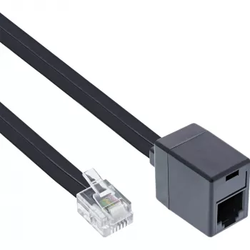 InLine Modular kabel RJ12 6P6C męski / żeński 5m