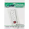 InLine Listwa zasilająca, 4-gniazdowa, 2x CEE7/3 + 2x Euro CEE 7/16, biała, 1,5m