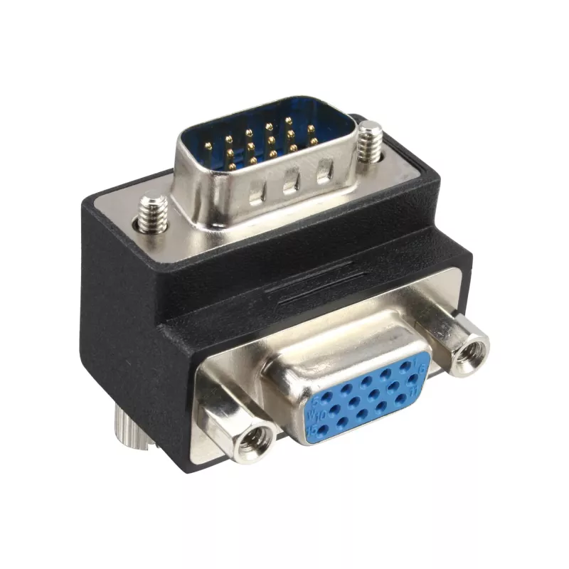 InLine VGA Adapter 90° 15 Pin męski / żeński, InLine, 37248I