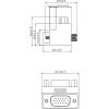 InLine VGA Adapter 90° 15 Pin męski / żeński, InLine, 37248I