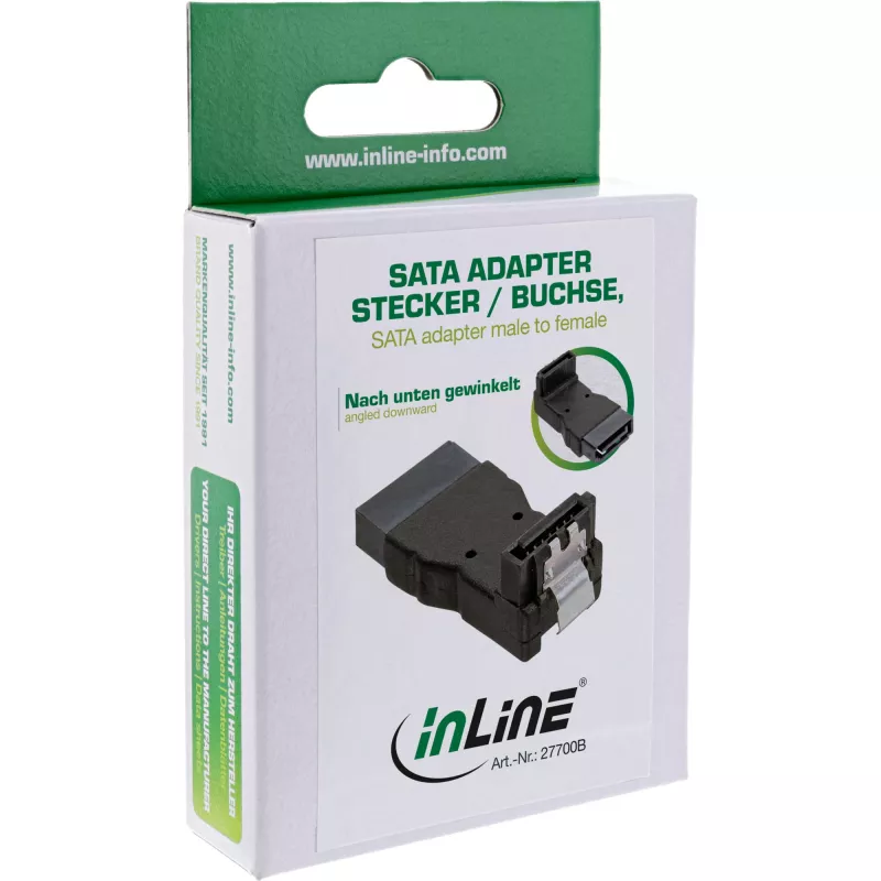InLine SATA Adapter male female kątowy downward 27700B