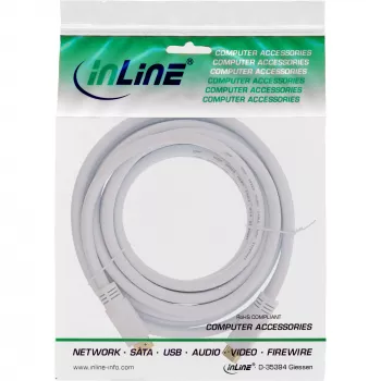 InLine kabel HDMI High Speed z Ethernetem, M/M, biały, złocone styki, 5m