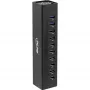 InLine USB 3.0 10 Port Hub Aluminium Case z zasilaczem 4A, czarny