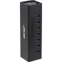 InLine USB 3.0 Hub, 7 port, aluminiowa obudowa, z zasilaczem 2,5A