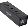 InLine USB 3.0 Hub, 7 port, aluminiowa obudowa, z zasilaczem 2,5A