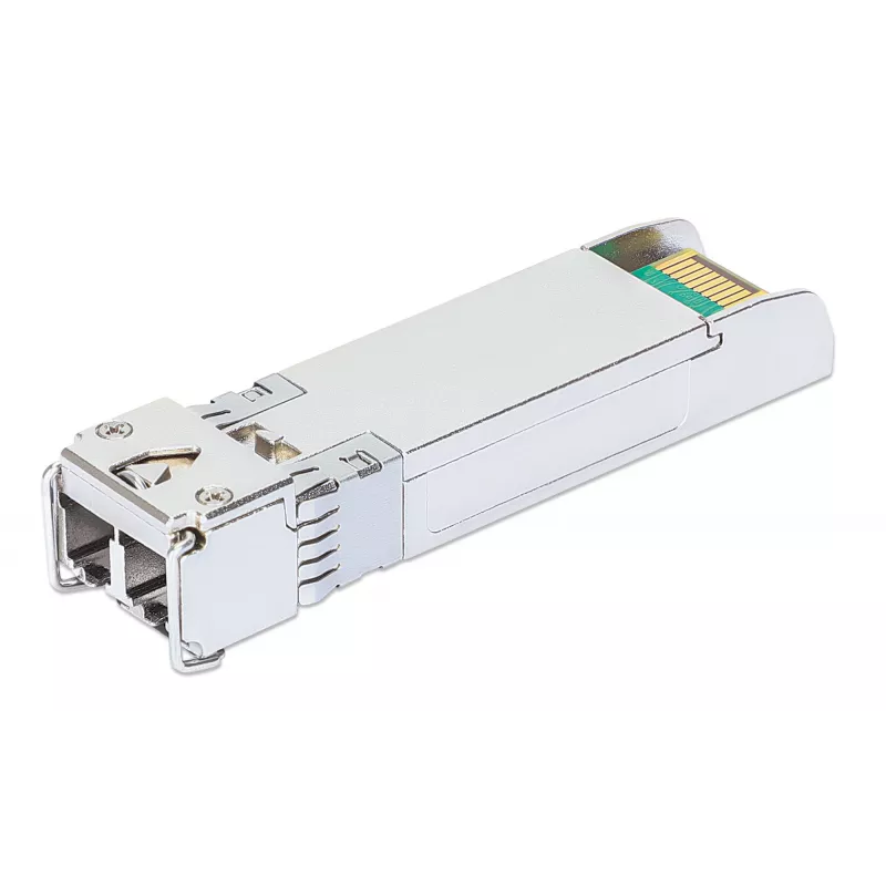 Intellinet Moduł nadawczo-odbiorczy optyczny, 10 Gigabit Fiber SFP+, 10GBase-SR (LC) port wielomodowy, 300m, długość fali 850nm, Ethernet, światłowód, kompatybilny z HPE, odpowiednik HPE J9150A / J9150D / JD092A / JD092B, trzyletnia gwarancja