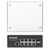 Intellinet Industrial 8-Port Gigabit Ethernet PoE+ Layer 2+ Web-Managed Switch z 2 portami SFP, zgodny z IEEE 802.3at/af (PoE+/PoE), budżet mocy PoE do 240 W, Layer 2+/Layer 3 Lite, obudowa metalowa IP30, sieć samonaprawiająca, Endspan, montaż na szynie D