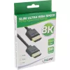 Przewód HDMI Slim Ultra High Speed M/M 8K4K pozłacany czarny 0,5m