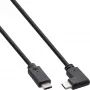 Kabel InLine USB 3.2 Gen.2, USB-C męski/męski kątowy, czarny, 1,5m