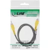 Kabel wideo InLine 1x RCA M/M żółte wtyki 3m 89937D