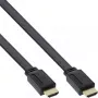 Płaski kabel HDMI InLine High Speed z Ethernetem, pozłacany, czarny, 0,5 m