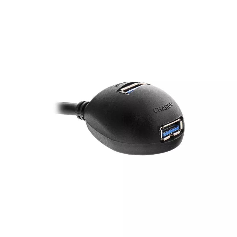 Kabel InLine USB 3.2 Gen.1 USB Typ A M / A Ż + zasilanie, ze stojakiem, czarny, 3 m