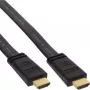InLine Płaski kabel HDMI High Speed z Ethernetem, pozłacany, czarny, 2m