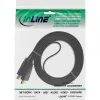 InLine Płaski kabel HDMI High Speed z Ethernetem, pozłacany, czarny, 2m