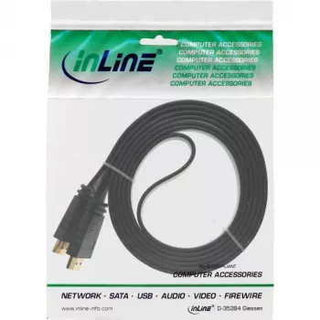 InLine Płaski kabel HDMI High Speed z Ethernetem, pozłacany, czarny, 2m