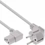 InLine kabel zasilający, CEE 7/7 kątowy / 3-pin IEC C13 kątowy, szary, 0,5 m