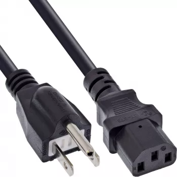 Kabel zasilający InLine, wtyczka japońska na IEC, czarny, 5m