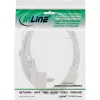 Kabel zasilający InLine, CEE 7/7 kątowy / 3-pin IEC C13 męski, biały, 1 m